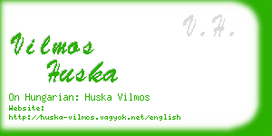 vilmos huska business card